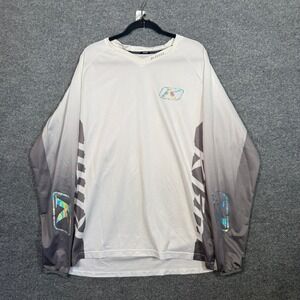 Klim XC Lite Jersey Mens 2XL XXL White Gray Long Sleeve Performance Motocross